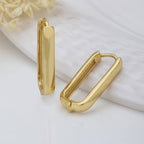 Women'S Gold Western Brass Na Fish Hook Ear Wire Gold-Polished Single Oval Drop Earrings - Wahe Jewels - Swadesiicart