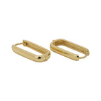 Women'S Gold Western Brass Na Fish Hook Ear Wire Gold-Polished Single Oval Drop Earrings - Wahe Jewels - Swadesiicart