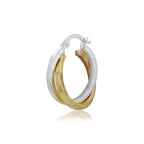 Women'S Gold Western Brass Na Fish Hook Ear Wire Rhodium - Polished Single Circular Hoop Earrings - Wahe Jewels - Swadesiicart