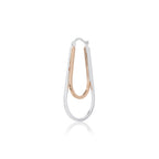 Women'S Silver Western Brass Na Fish Hook Ear Wire Rhodium - Plated Single Oval Hoop Earrings - Wahe Jewels - Swadesiicart