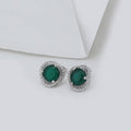Women'S Silver Western Brass Cubic Zirconia Post And Back Rhodium - Plated Single Contemporary Rhodium - Plated Studs - Wahe Jewels - Swadesiicart