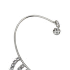 Women'S Silver Western Brass Cubic Zirconia Na Rhodium - Plated Single Rhodium Plated Cz Studded Ear Cuff Earring - Wahe Jewels - Swadesiicart