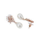 Gold-Polished Navy Blue Stone Circular Stud Earring For Women - Wahe Jewels - Swadesiicart