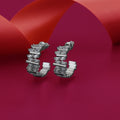 Premium Gold-Polished With Pearl Half Hoop Earring For Women - Wahe Jewels - Swadesiicart