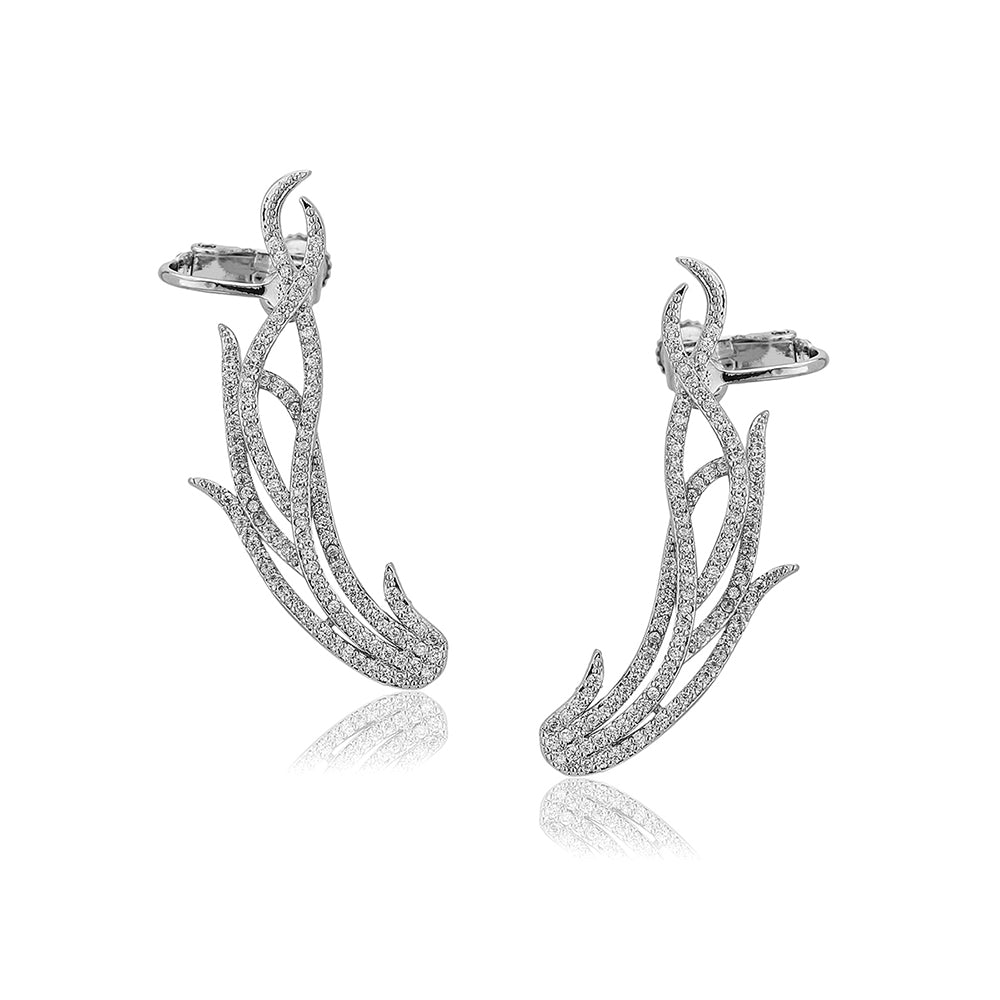Gold-Polished With Cz Fancy Petite Stud Earring For Women - Wahe Jewels - Swadesiicart