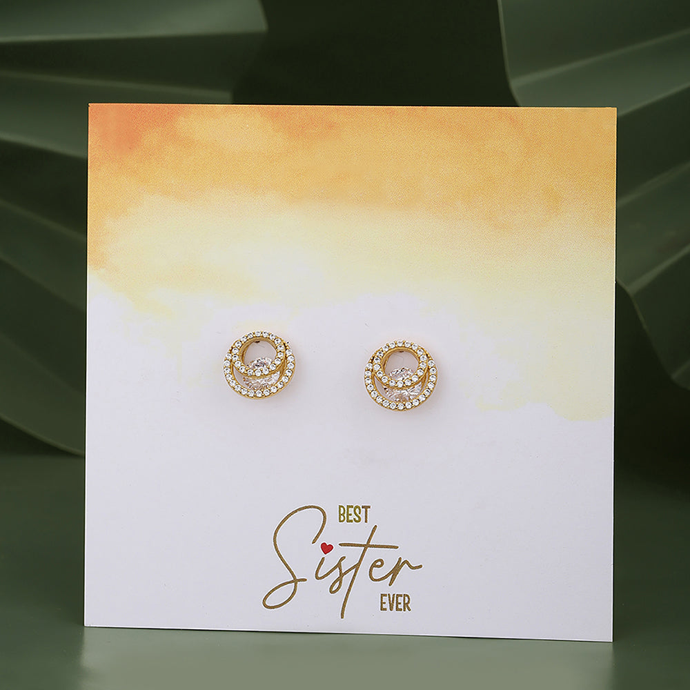 Gold-Polished Cz Pineapple Drop Earring For Women - Wahe Jewels - Swadesiicart