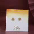 Premium Green With Gold-Polished Cz Hoop Earring For Women - Wahe Jewels - Swadesiicart