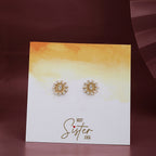 Premium Green With Gold-Polished Cz Hoop Earring For Women - Wahe Jewels - Swadesiicart