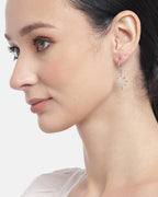 Rose Gold-Polished Heart Cz Hoop Earring For Women - Wahe Jewels - Swadesiicart