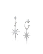 Rose Gold-Polished Heart Cz Hoop Earring For Women - Wahe Jewels - Swadesiicart