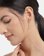 Set Of 2 Gold-Polished Contemporary Hoop Earring - Wahe Jewels - Swadesiicart