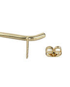 Set Of 2 Gold-Polished Contemporary Hoop Earring - Wahe Jewels - Swadesiicart