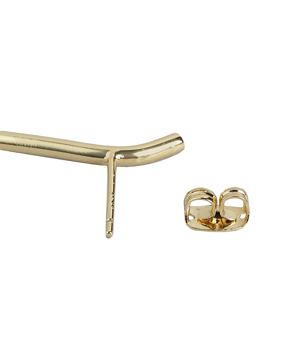 Set Of 2 Gold-Polished Contemporary Hoop Earring - Wahe Jewels - Swadesiicart