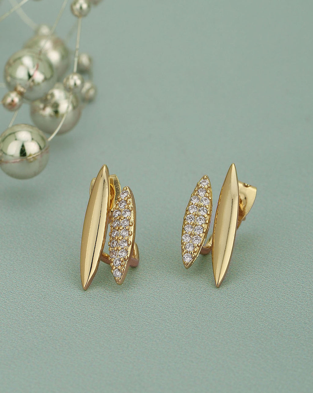 Fancy Cz Tassel Drop Earring With Rhodium Plated For Women - Wahe Jewels - Swadesiicart