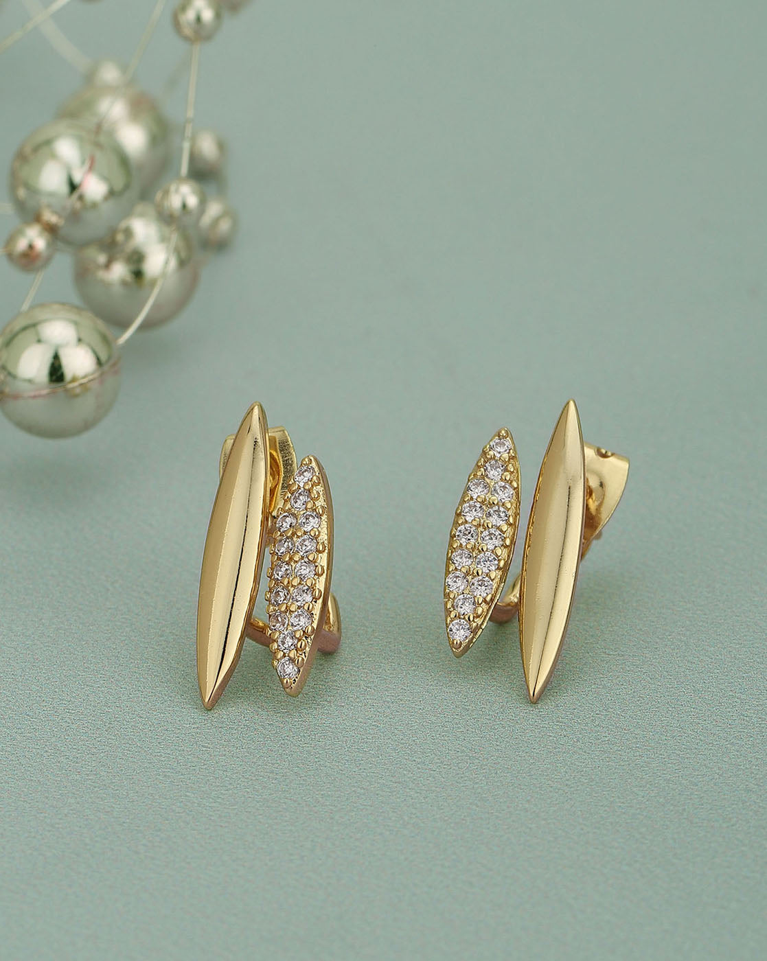 Fancy Cz Tassel Drop Earring With Rhodium Plated For Women - Wahe Jewels - Swadesiicart