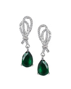 Gold-Polished & Pearl Cz Teardrop Fancy Stud Earring For Women - Wahe Jewels - Swadesiicart