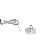 Gold-Polished & Pearl Cz Teardrop Fancy Stud Earring For Women - Wahe Jewels - Swadesiicart