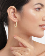 Gold-Polished Beaded Floral Drop Earring For Women - Wahe Jewels - Swadesiicart