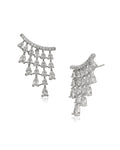 Gold-Polished With Pearl Contemporary Half Hoop Earring For Women - Wahe Jewels - Swadesiicart