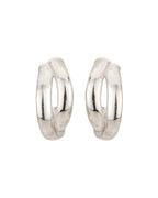 Rhodium Plated Textured Drop Earrings With Dangling Bar - Wahe Jewels - Swadesiicart