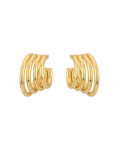 Gold-Polished With Cz Circular Drop Earring For Women - Wahe Jewels - Swadesiicart