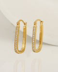Premium Jewellery - Silver Toned Cz Studded Rhodium - Plated Square Handcrafted Studs Earrings - Wahe Jewels - Swadesiicart