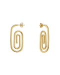 Rose Gold & White Contemporary Drop Earrings - Wahe Jewels - Swadesiicart
