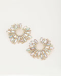 Gold-Polished With Crystal Bold Earring For Women - Wahe Jewels - Swadesiicart