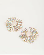 Gold-Polished With Crystal Bold Earring For Women - Wahe Jewels - Swadesiicart