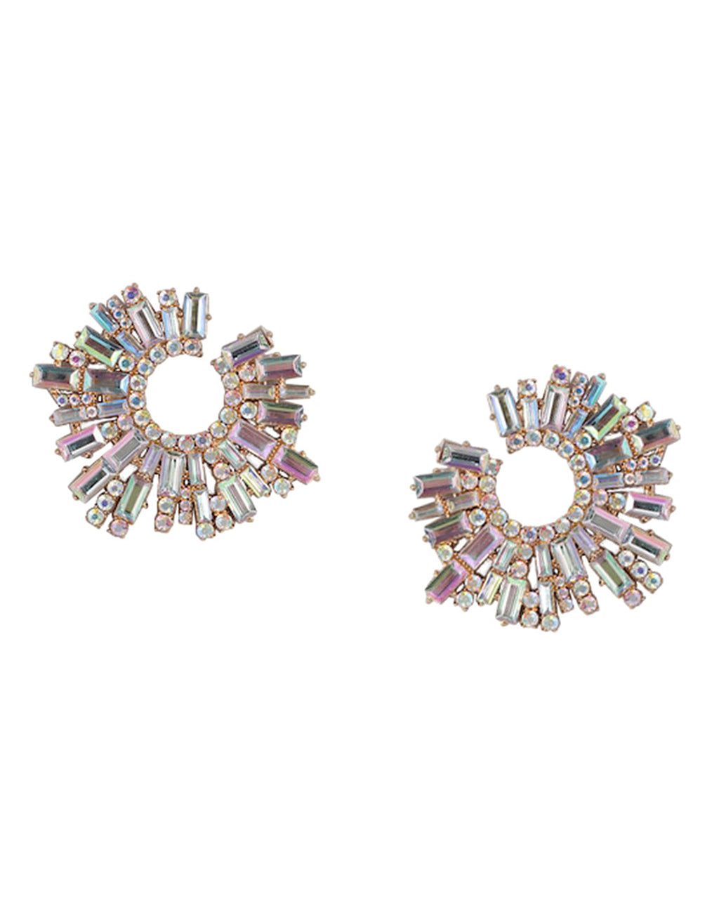 Gold-Polished With Crystal Bold Earring For Women - Wahe Jewels - Swadesiicart