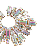 Gold-Polished With Crystal Bold Earring For Women - Wahe Jewels - Swadesiicart