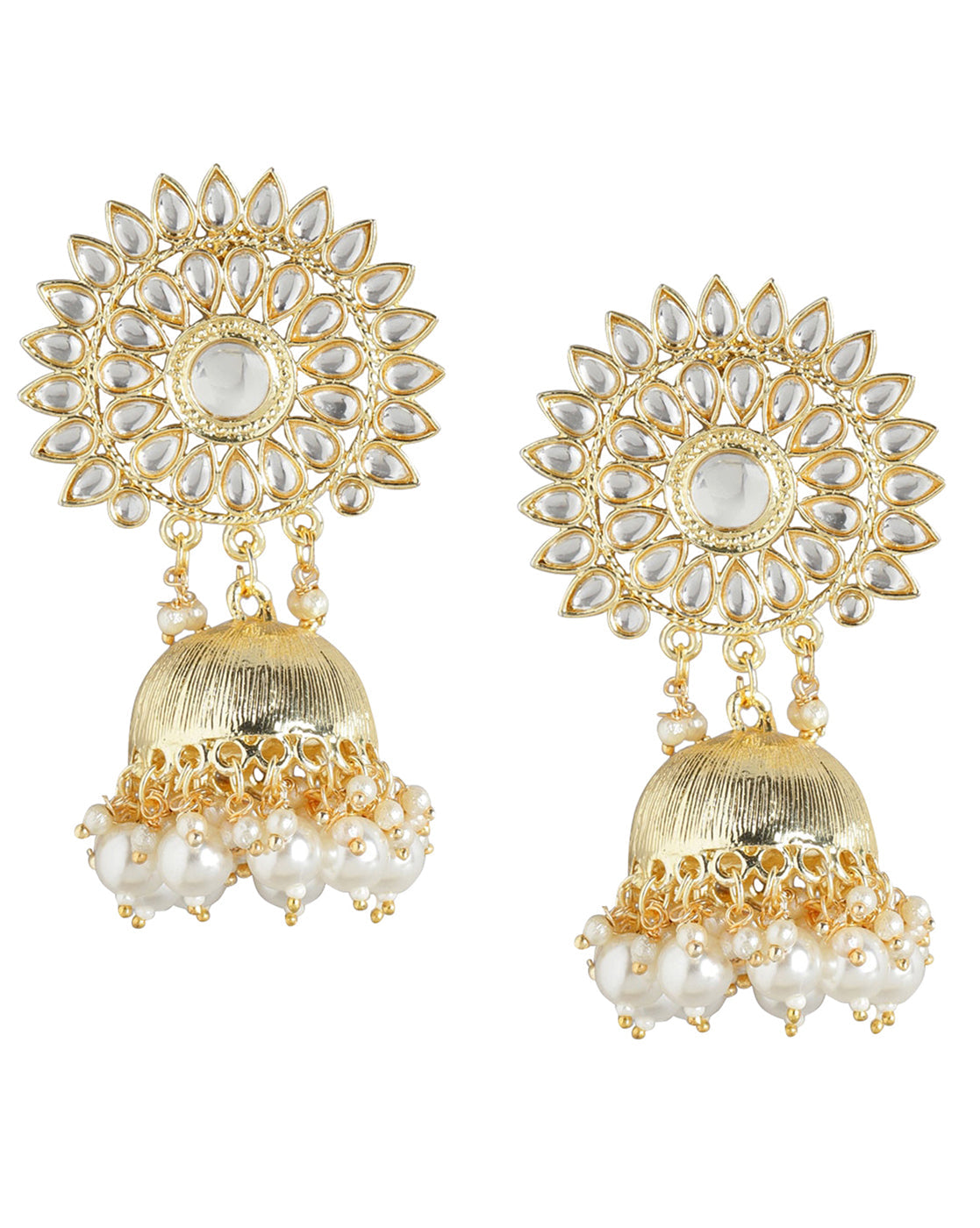 Rhodium Plated Cz Stud Earring For Women - Wahe Jewels - Swadesiicart