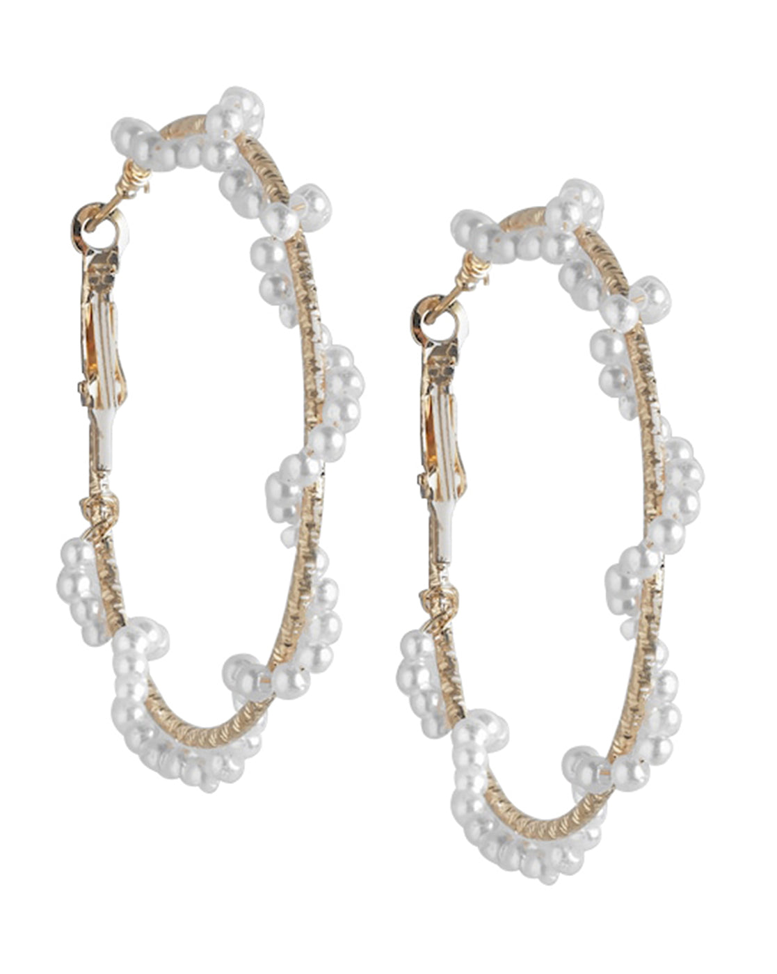 Gold-Polished Circular Hoop Earring For Women - Wahe Jewels - Swadesiicart