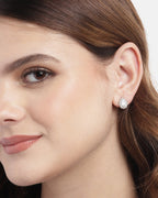 Set Of 3 Gold-Polished Fashion Ate Hoop Earring - Wahe Jewels - Swadesiicart