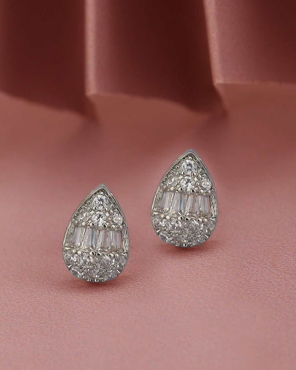 Gold-Polished Blue Stone Oval Drop Earring For Women - Wahe Jewels - Swadesiicart