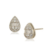 Gold-Polished Blue Stone Oval Drop Earring For Women - Wahe Jewels - Swadesiicart