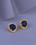 Green & Gold - Toned Circular Drop Earrings - Wahe Jewels - Swadesiicart