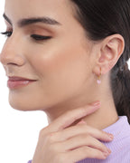 Rhodium Plated With Dangling Solitaire Drop Earring For Women - Wahe Jewels - Swadesiicart