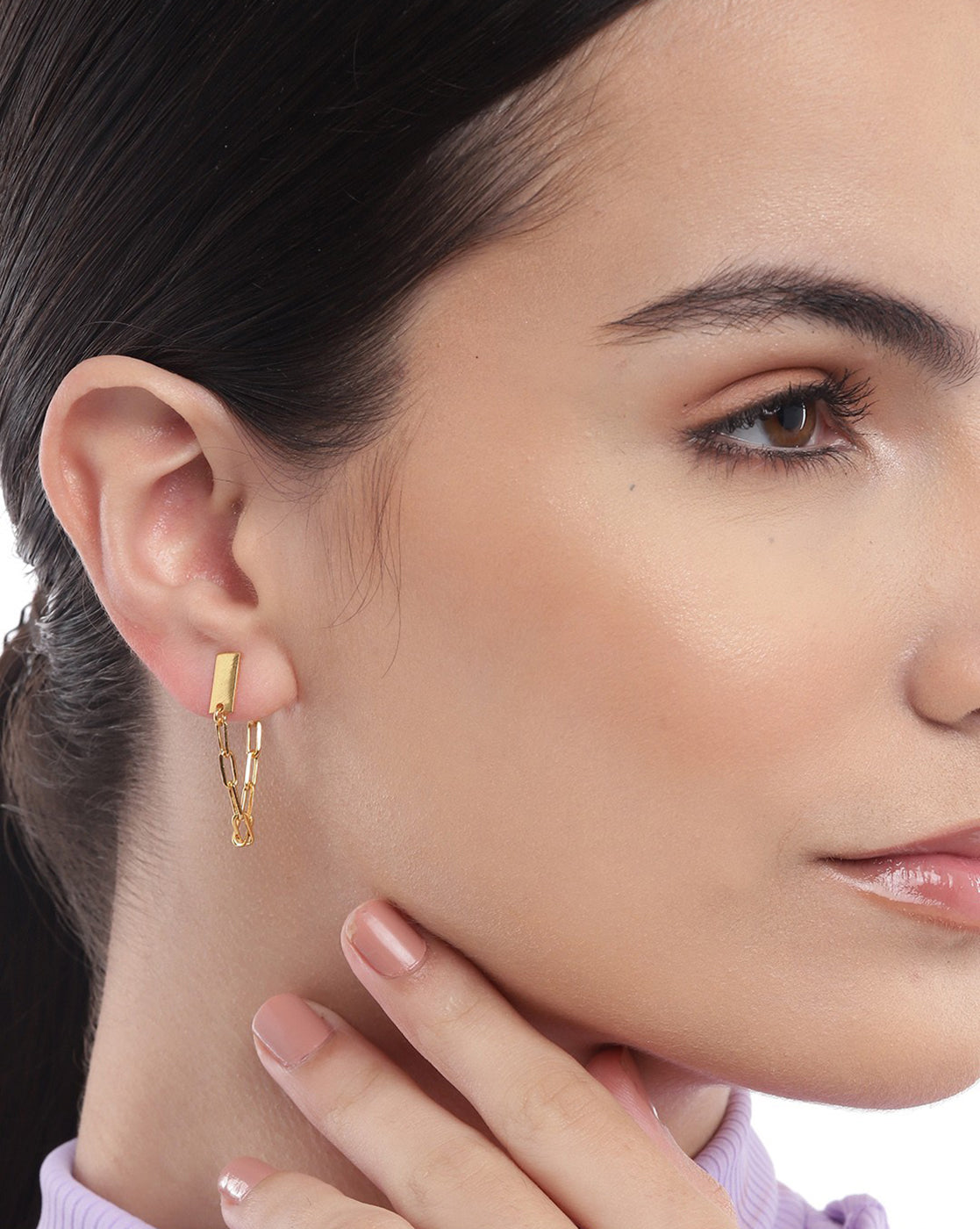 Rhodium Plated With Cz Leaf Fancy Drop Earring For Women - Wahe Jewels - Swadesiicart