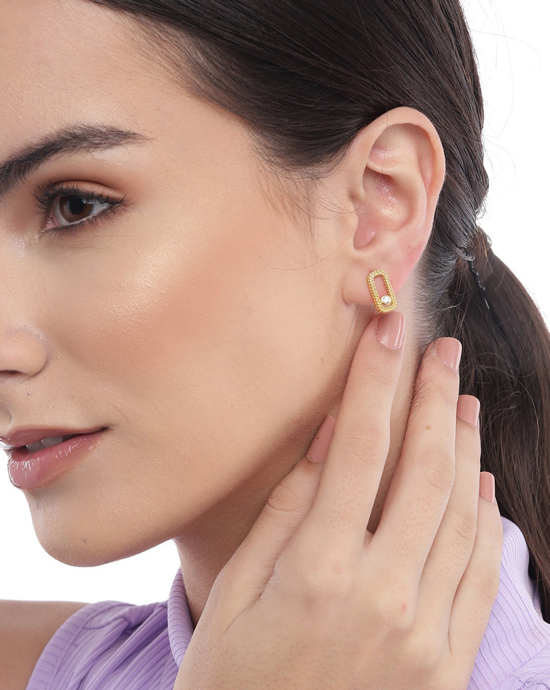 Gold-Polished White Pearl Drop Earring For Women - Wahe Jewels - Swadesiicart