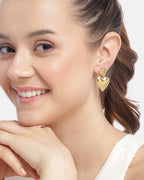 Gold-Polished & Pearl Circular Hoop Earring - Wahe Jewels - Swadesiicart