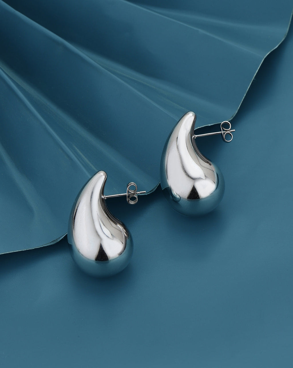 Rhodium Plated Cz Leaf Drop Earring For Women - Wahe Jewels - Swadesiicart