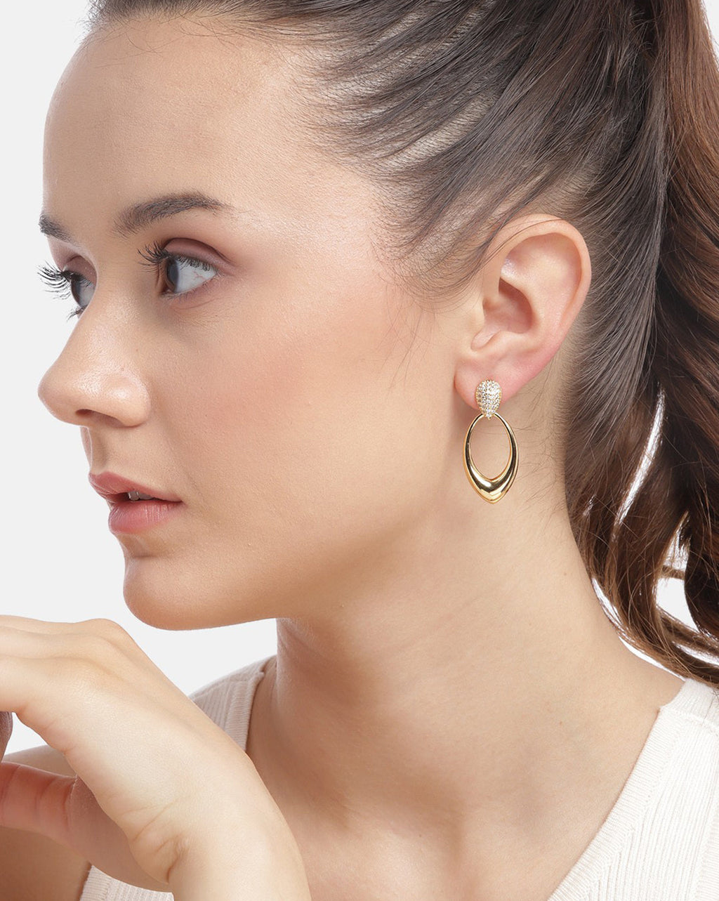 Silver - Toned Contemporary Ear Cuff Earrings - Wahe Jewels - Swadesiicart
