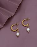 Premium Silver Plated With Pearl Stud Earring For Women - Wahe Jewels - Swadesiicart