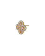 Rhodium Plated Silver Toned Pink Cz Studded Teardrop Shape Stud Earrings For Women - Wahe Jewels - Swadesiicart