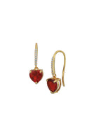 Women'S Brass Silver - Toned Rhodium Plated Cz Studded Handcrafted Geometric Drop Earrings - Wahe Jewels - Swadesiicart