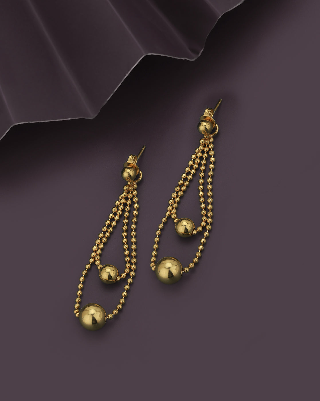 Gold-Polished With Cz Fancy Drop Earring For Women - Wahe Jewels - Swadesiicart