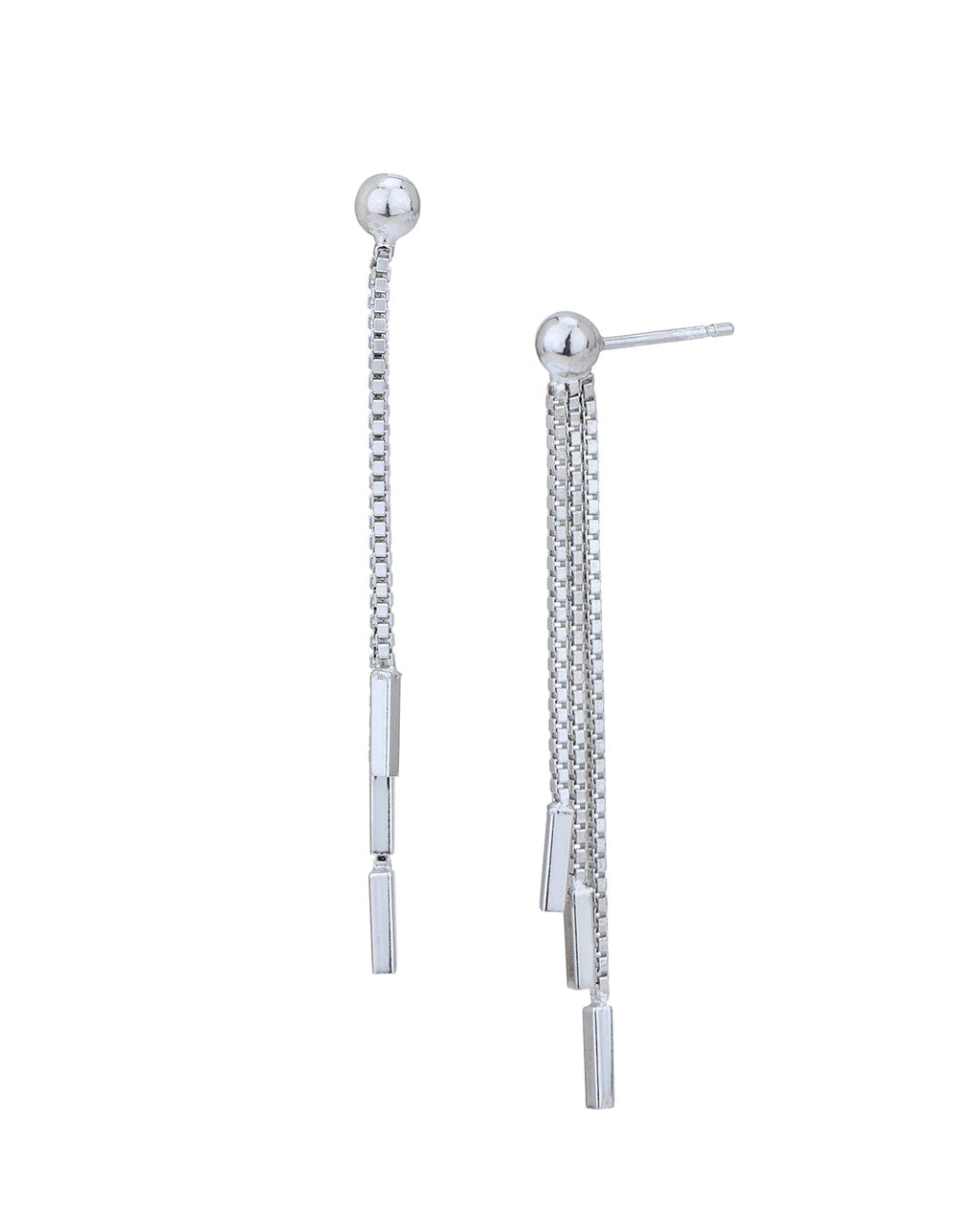 Rhodium Plated White Pearl Spherical Drop Earring For Women - Wahe Jewels - Swadesiicart