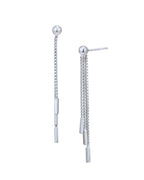 Rhodium Plated White Pearl Spherical Drop Earring For Women - Wahe Jewels - Swadesiicart