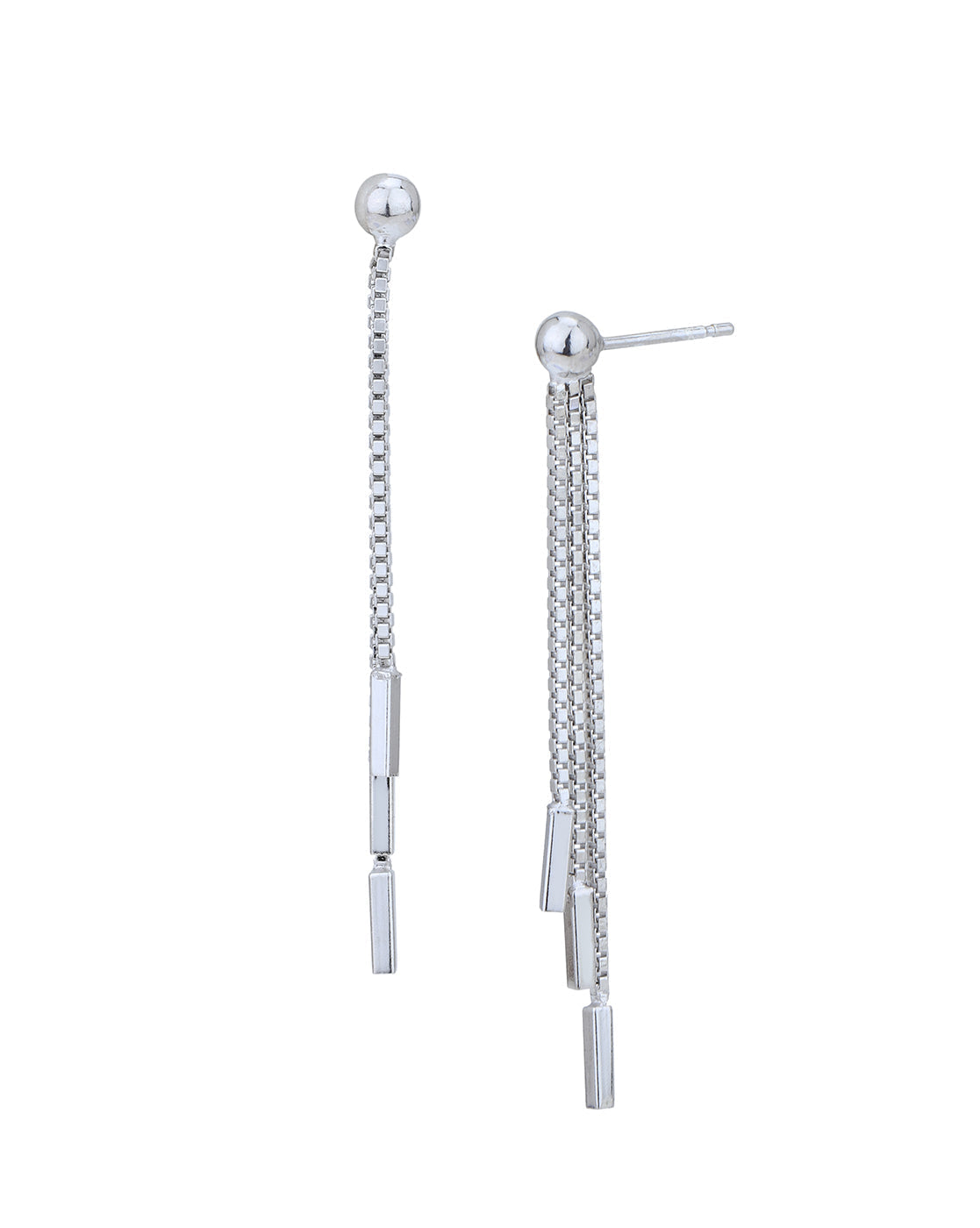 Rhodium Plated White Pearl Spherical Drop Earring For Women - Wahe Jewels - Swadesiicart